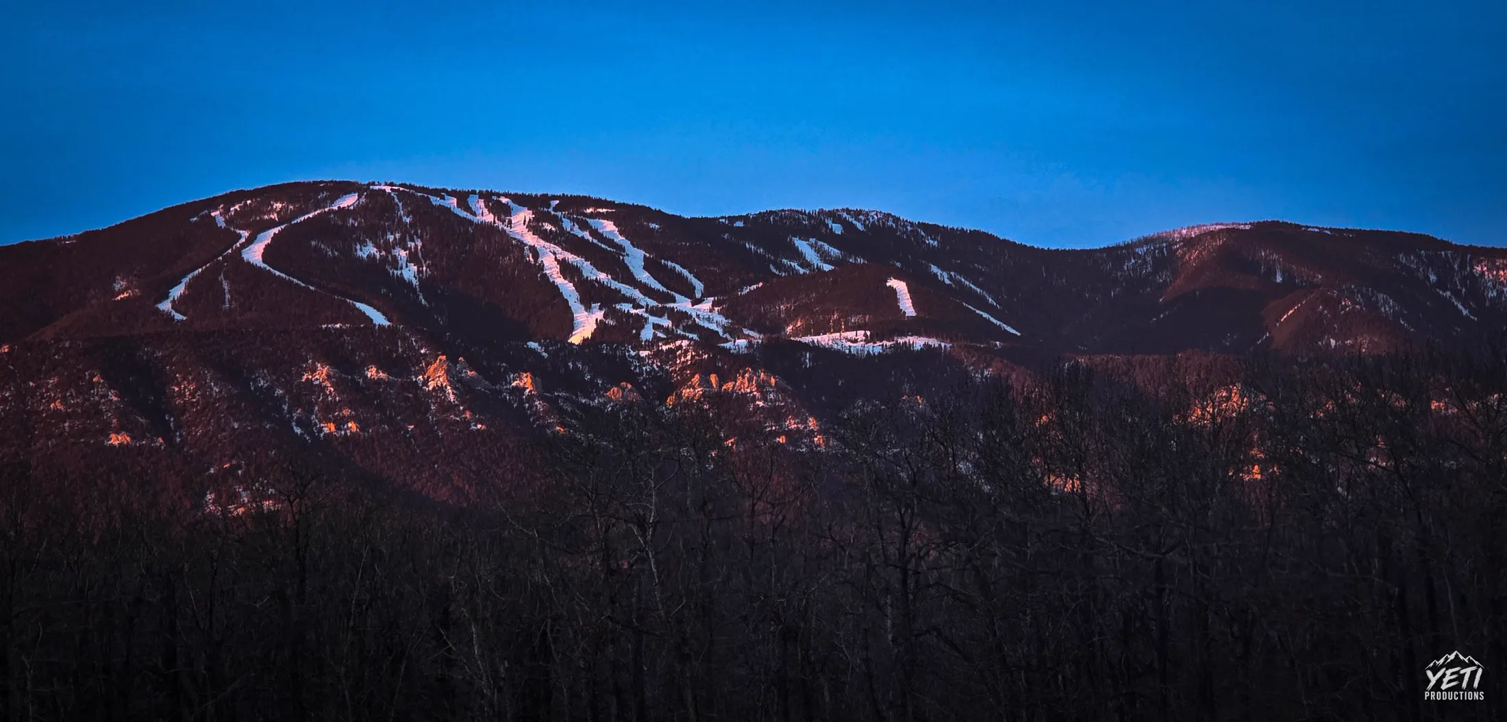 Showdown alpenglow shown as a canvas print